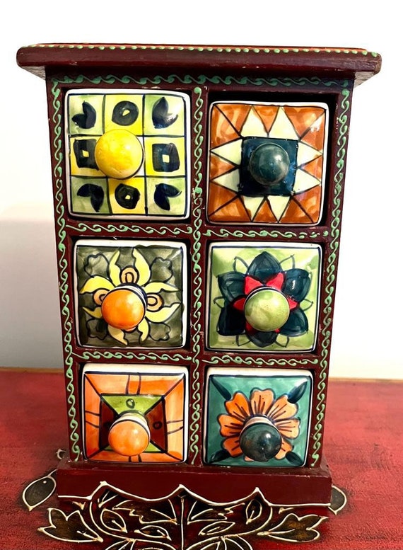 Ceramic best sale spice chest