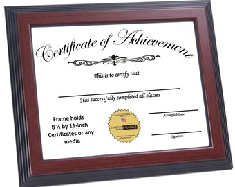 certificate frame etsy