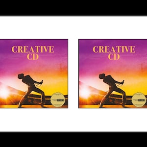 8&quot; x 12&quot; Double CD Cover Art Music Frame with Matting Self Standing or Wall Display (CD Not Included)