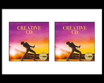 8" x 12" Double CD Cover Art Music Frame with Matting Self Standing or Wall Display (CD Not Included)