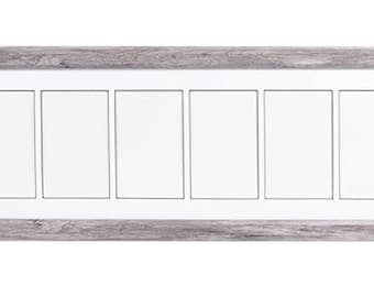 5x7 Multi-Opening Driftwood Gray Picture Frame for up to 8 photos