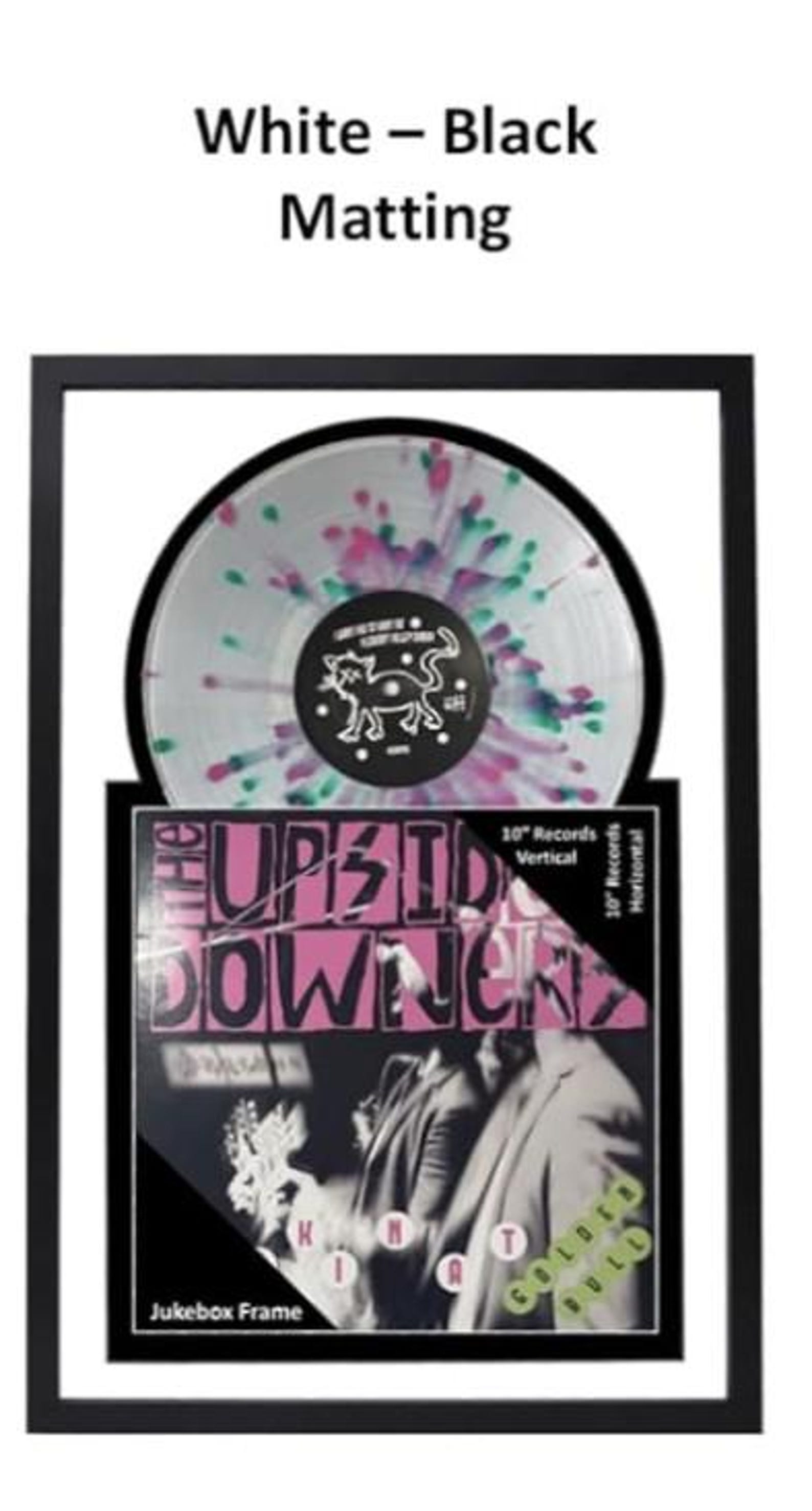 Jukebox Frame Jukebox-style Vinyl Record Frame With Double Matting Displays Album ...