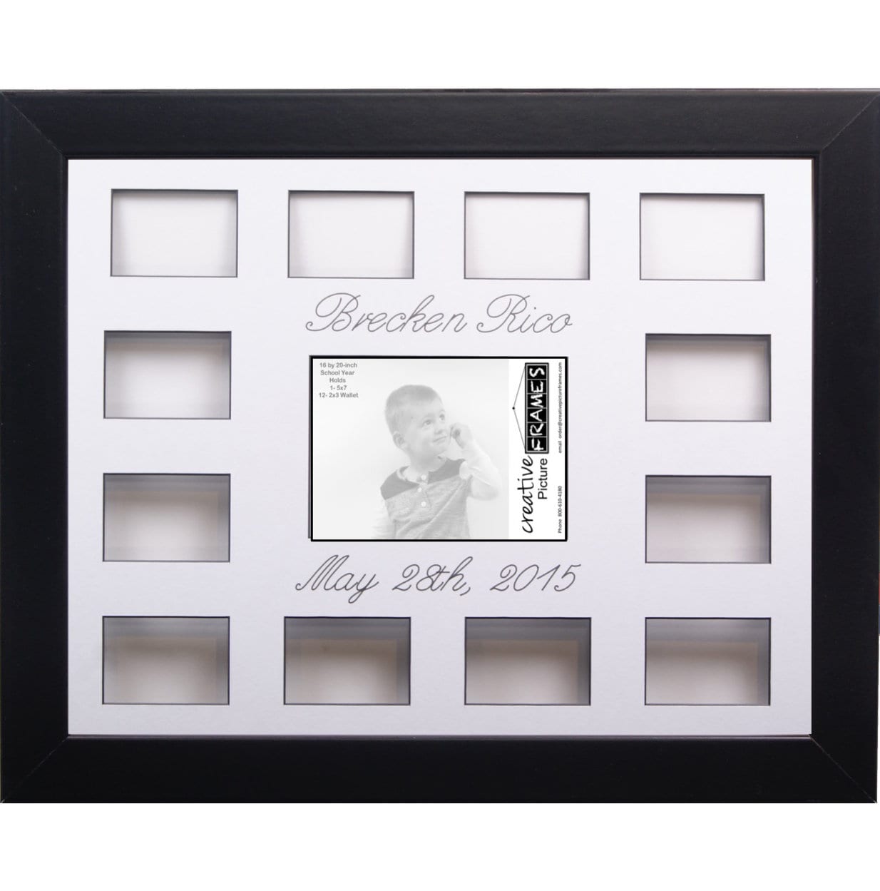 16x20 Picture Frame with Matboard - Holds Six 5x7 Photos