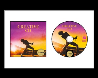 8" x 12" CD Music Frame with Matting Displays Disc and Cover Self - Standing or Wall Display (CD/Disc Not Included)