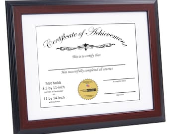 Mahogany Diploma Frame w/Mat