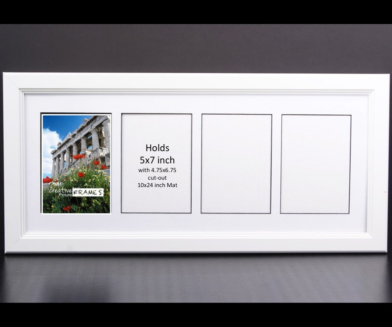 5x7 Multiple 2 3 4 5 6 7 8 9 10 Opening White Picture Frame Image 0