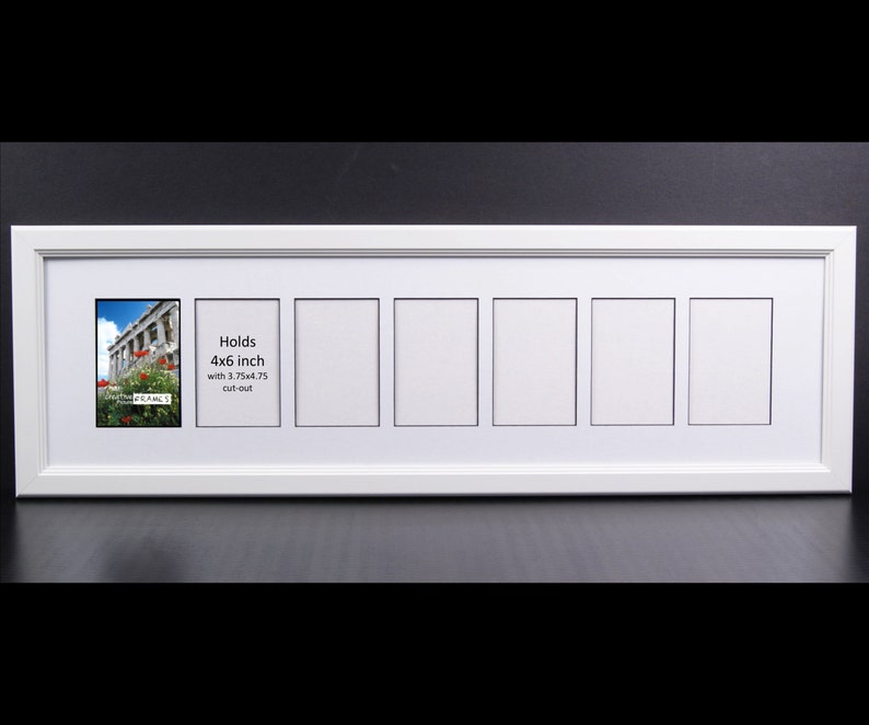 4x6 White Picture Frame with Collage Mat for Multi Photos Etsy