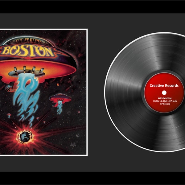 16" x 30" Music Frame with Black Matting Displays Album Cover Sleeve with 33 Vinyl LP (Record/LP Not Included)