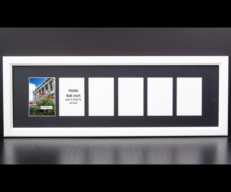 4x6 White Picture Frame with Collage Mat for Multi Photos Etsy