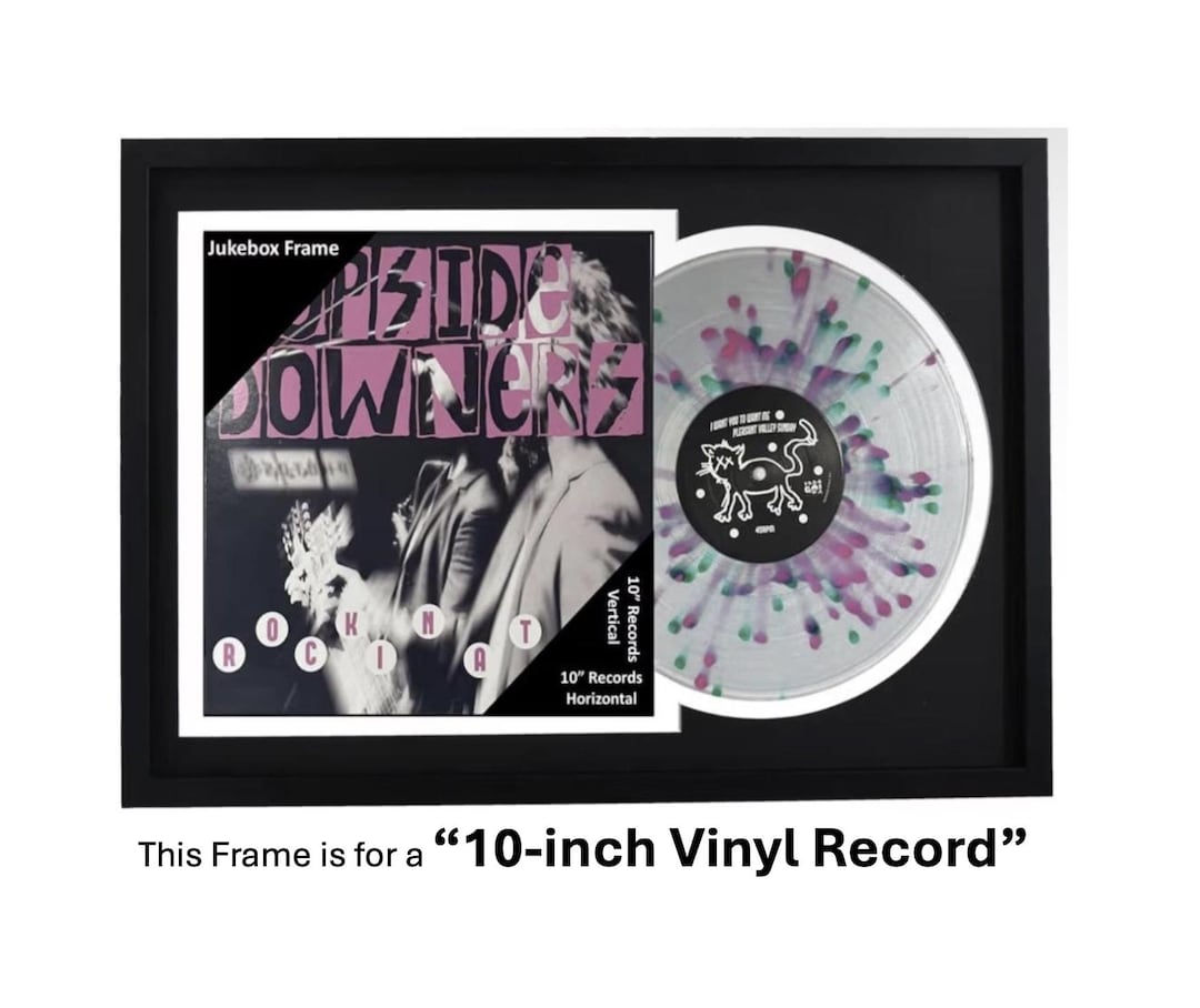 Jukebox Frame Jukebox-style Vinyl Record Frame With Double Matting Displays Album ...