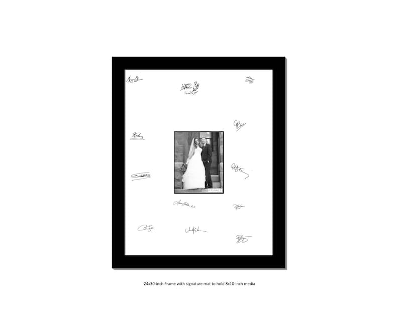 24x30 Black Signature Frame For 8x10 Or 11x14 Inch Wedding Image 0