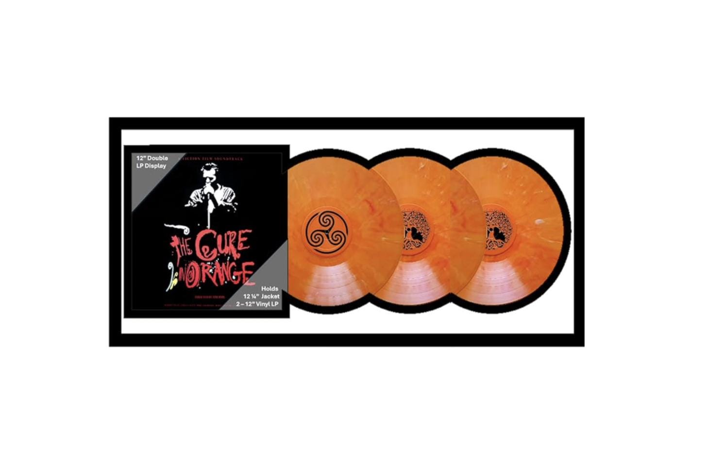 Triple Jukebox-style Vinyl Record Frame to Display Album Cover and