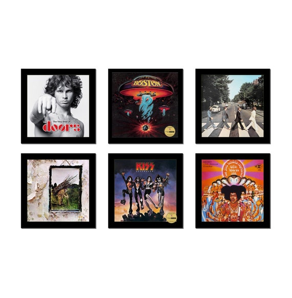 Creative Picture Frames 16 x 24 Jukebox Record Frame and Double Black-Black Matting Displays Album Cover with 33 Vinyl LP