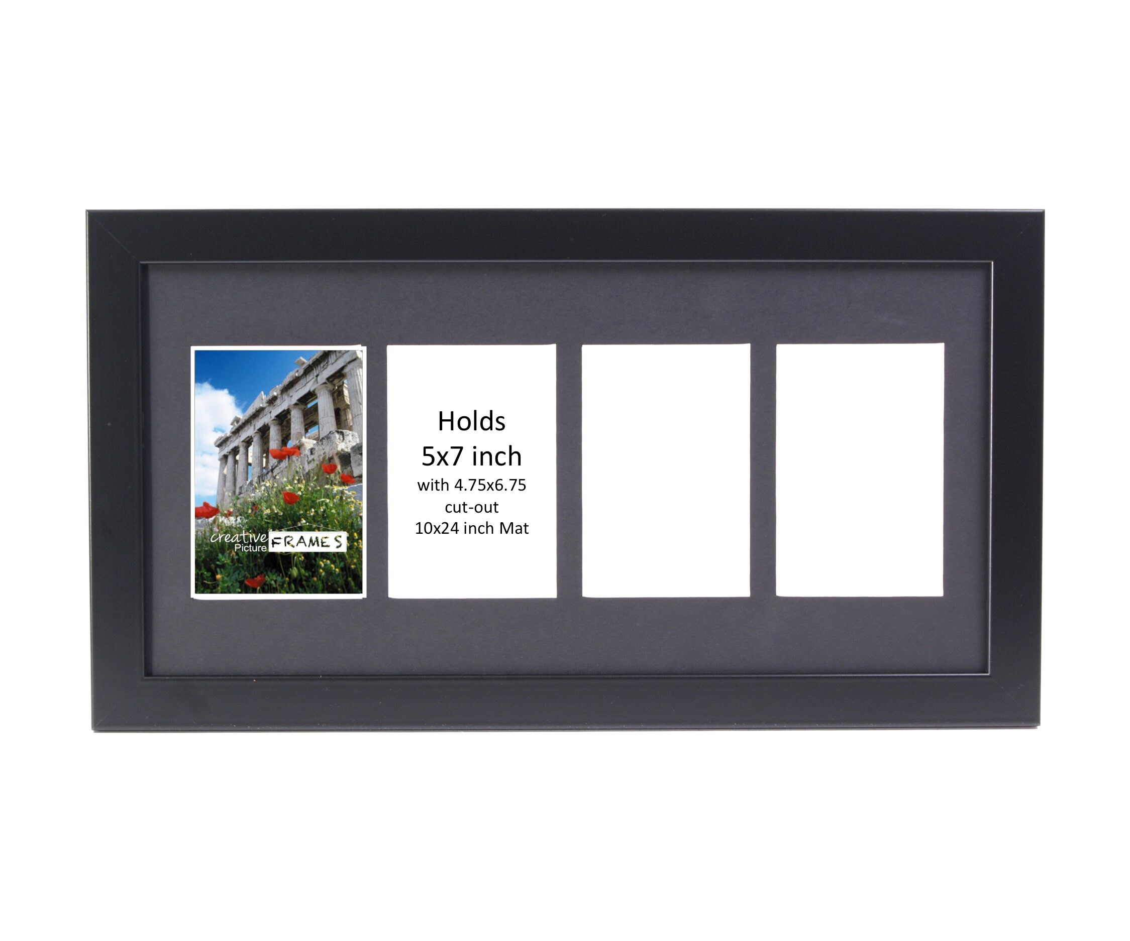 5x7 Black Picture Frame With Collage Mat for Multiple Etsy Australia