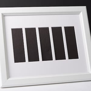 Photo Booth Wedding Event Frame- Holds 5- 2x6 Photo Strips with Mat to Display, Cherish and Preserve your Wedding, Bridesmaids & Grooms