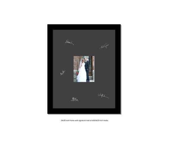 24x30 Black Signature Frame For 8x10 Or 11x14 Inch Wedding Etsy