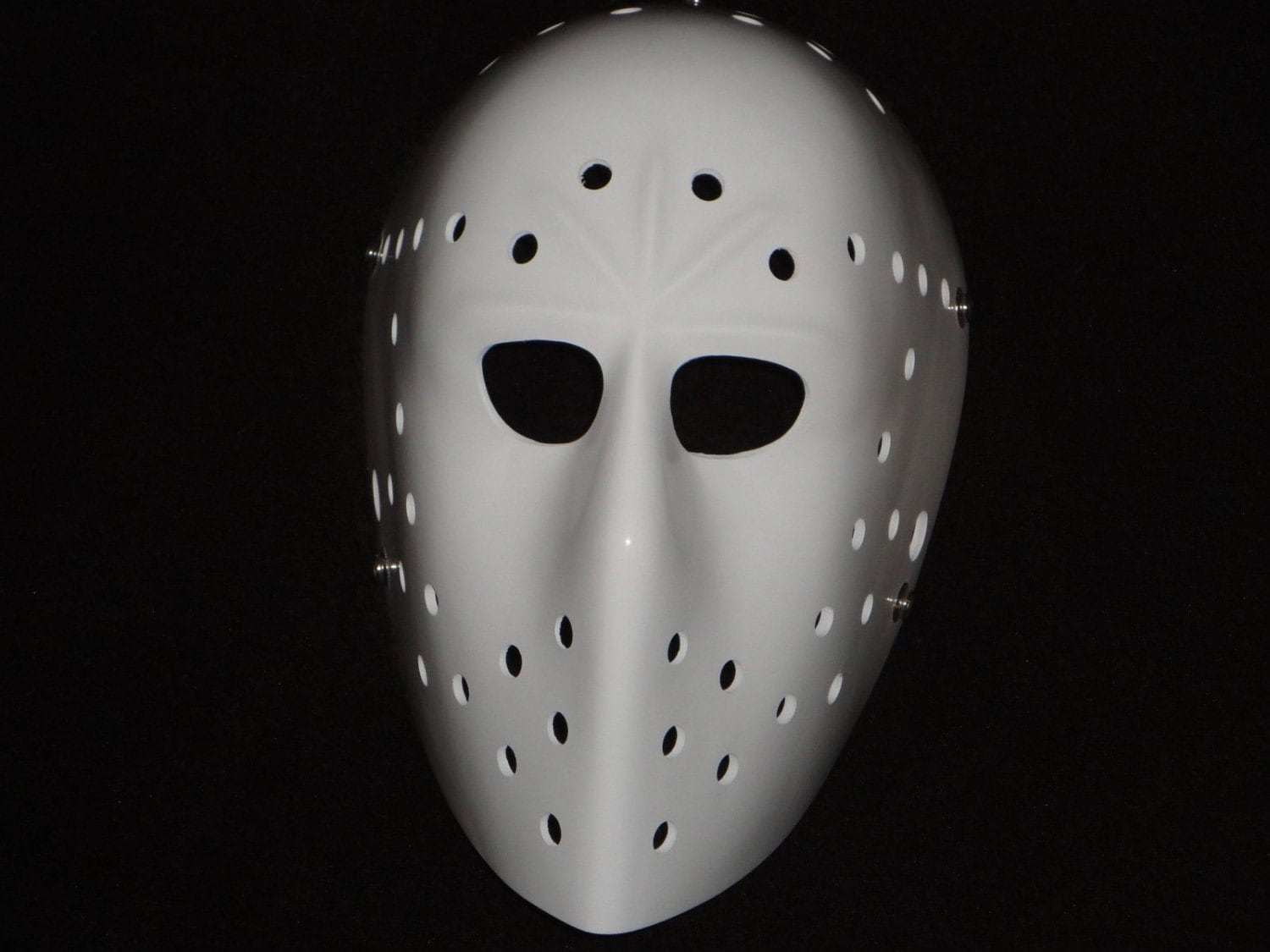 New Vintage Parent Hockey Goalie Mask White Etsy