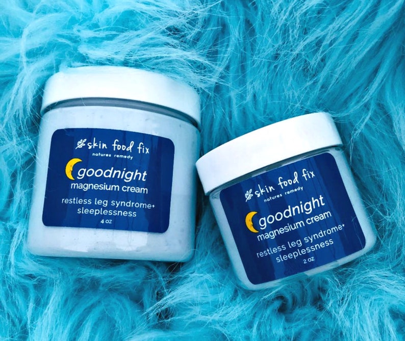 Magnesium Cream Sleep Insomnia Pain in legs or muscles Blue Etsy
