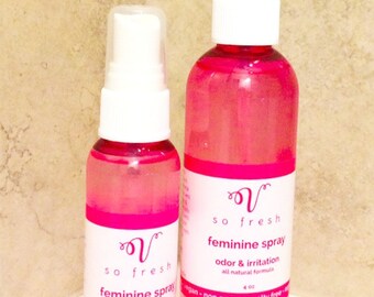 Feminine Hygiene Spray odor fast clean up organic pure clean on the go cleanser spritz freshen, I take returns no hassle