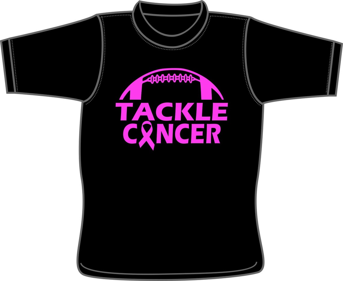 Tackle Cancer Shimmery T-shirt - Etsy