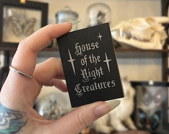 HOUSE Of The NIGHT CREATURES | mini art zine | handmade linocut print
