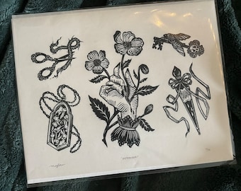 REMANOIR | Lino Print | Victorian Mourning