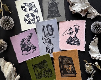 BEETLEJUICE | Linocut Mini Print SET