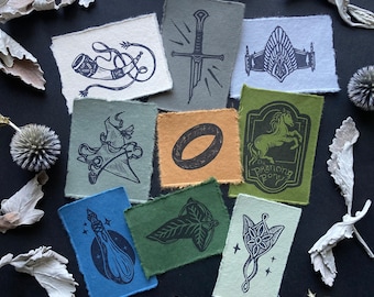 LOTR | Linocut Mini Print SET