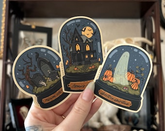 VINYL STICKERS | Halloween Sticker Pack | Haunted House, Graveyard, Ghost