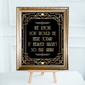 We know you would be here today if heaven wasn&#39;t so far away sign, printable. Heaven memorial sign, inspirational in memory sign for wedding