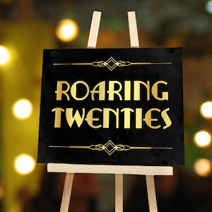 Roaring 20s party decoration. Art deco poster. Great Gatsby party decoration. Roaring twenties Party supplies. Gatsby wedding decoration