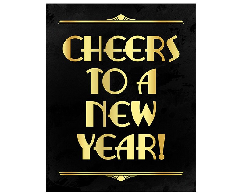 New years eve decorations. Printable new years eve sign. | Etsy