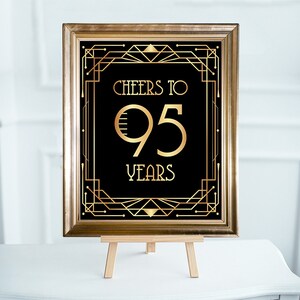 Cheers to 95 Years Printable Sign, Poster, Print. 95th Birthday ...