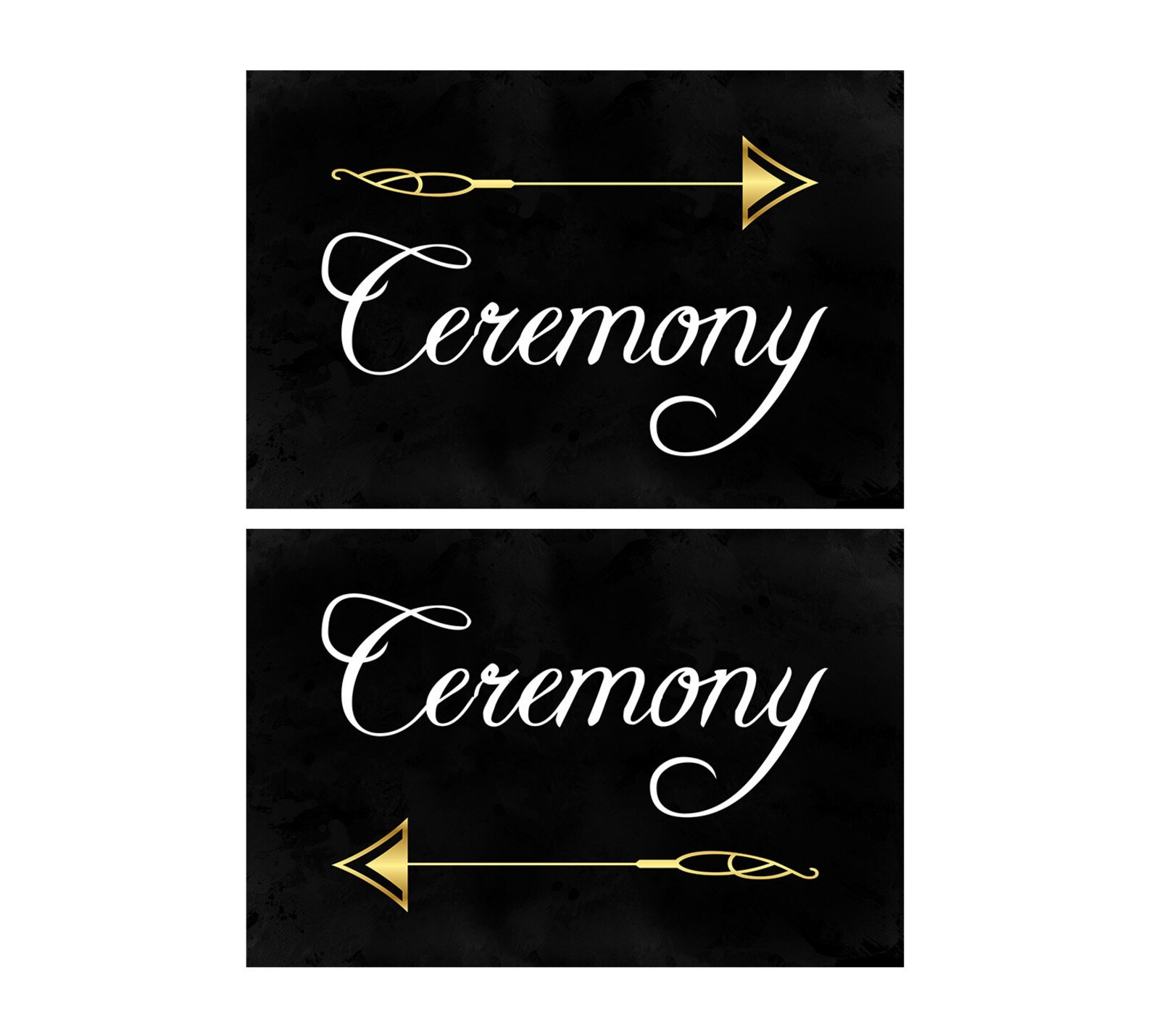 Wedding Directional Sign. Printable Ceremony Sign Arrow. Direction ...