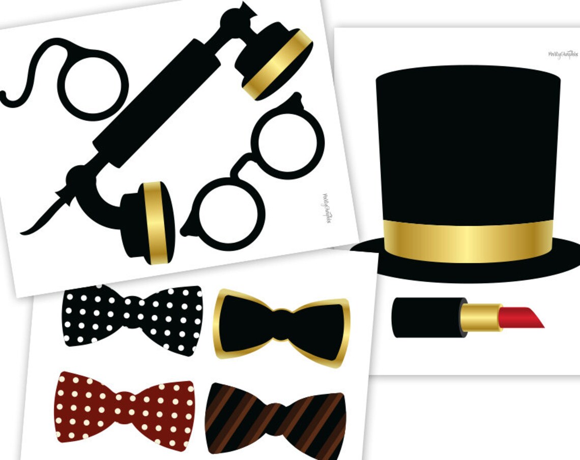 Photo Booth Props Printable PDF. Great Gatsby Props. Great - Etsy