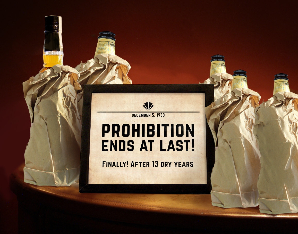 Prohibition Era Printable Party Decor Great Gatsby Decor Etsy
