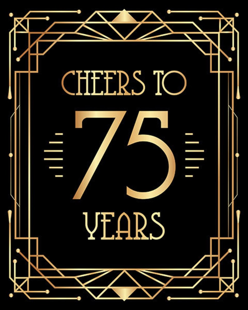 Cheers to 70 Years Printable Sign, Poster, Print. 70th Birthday ...