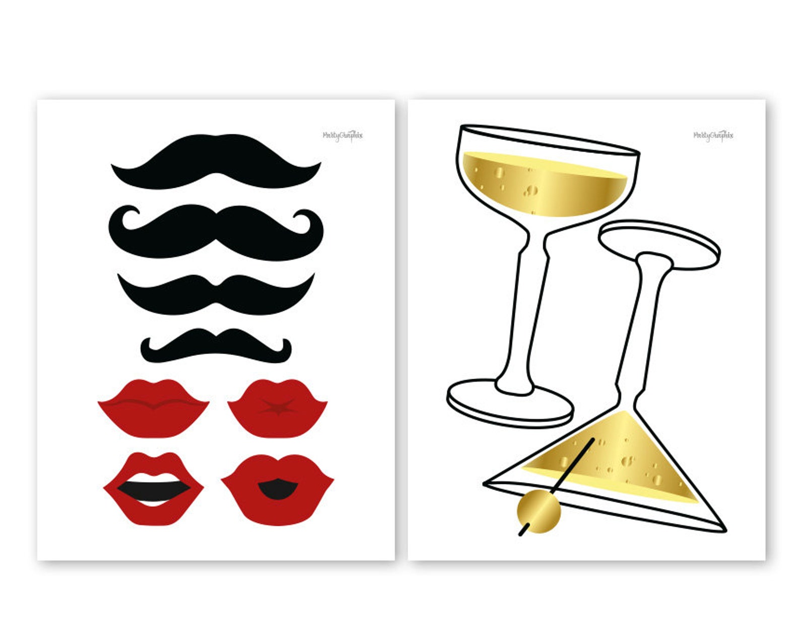 Gatsby Photo Booth Props PRINTABLE PDF. Great Gatsby Party - Etsy
