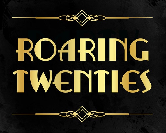 Roaring 20s Party Decoration Art Deco Poster Great Gatsby Etsy
