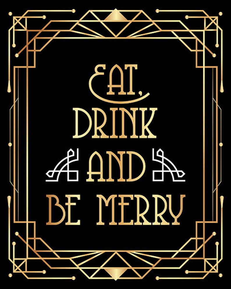 Eat Drink and Be Merry Digital Download Printable Print Sign. Etsy