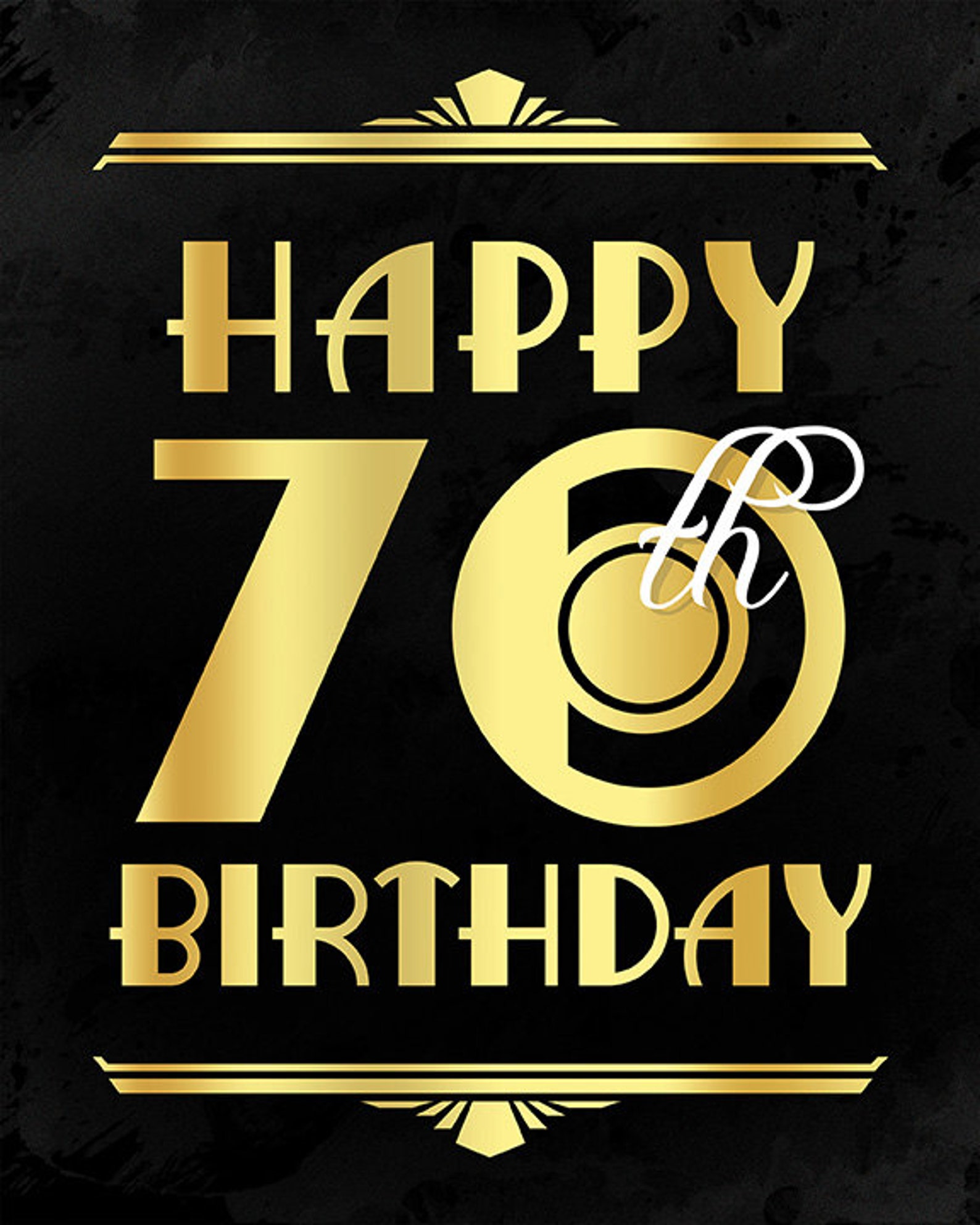 Birthday Decorations. Happy 70th Birthday Printable Sign. 70th | Etsy