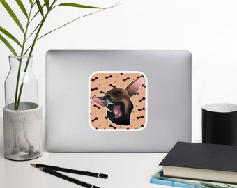 Happy Deer head Chihuahua sticker