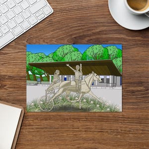 Charmante Dundas Fahren Park Grußkarte - digital Hand-Illustrierte Dundas Wahrzeichen