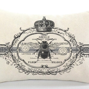 French Bee Pillow Cover: Country Cottage Lumbar Cushion #703 bild 2