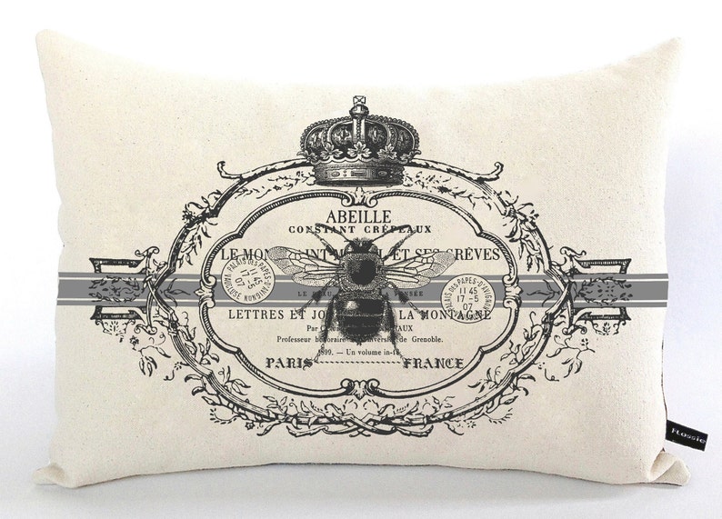 French Bee Pillow Cover: Country Cottage Lumbar Cushion #703 bild 2