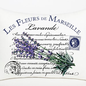 Lavender Floral Lumbar Pillow Cover: French Country Decor