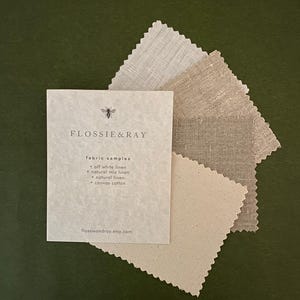 Linen & Canvas Fabric Swatches: 4 Sample Card