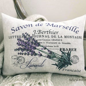 French Lavender pillow cover; French lumbar pillow; French, shabby, cottage decor; #210