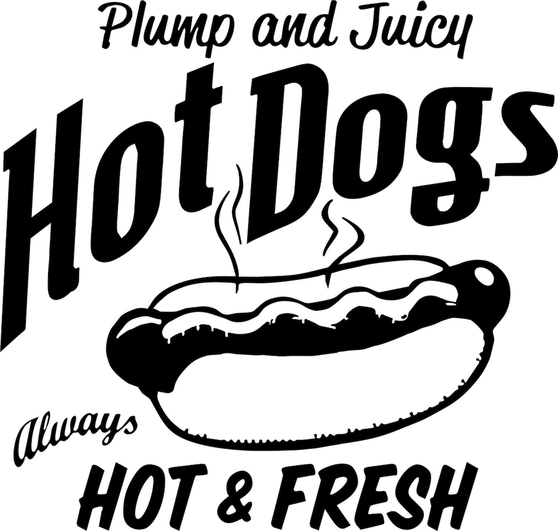 Vintage Hot Dog Sign SVG | Etsy