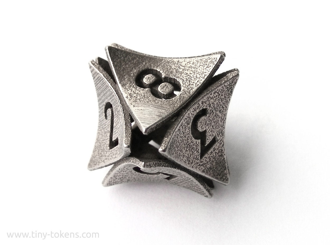 Peel Dice D8 eight sided metal gaming die Etsy